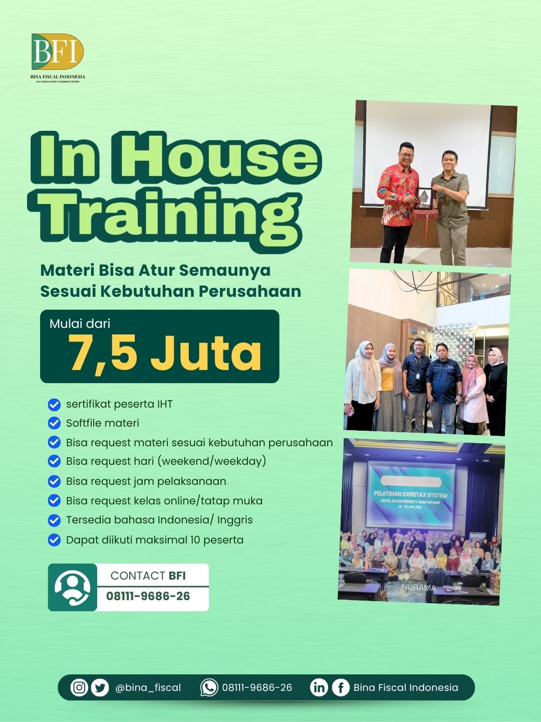 In House Training Bina Fiscal Indonesia